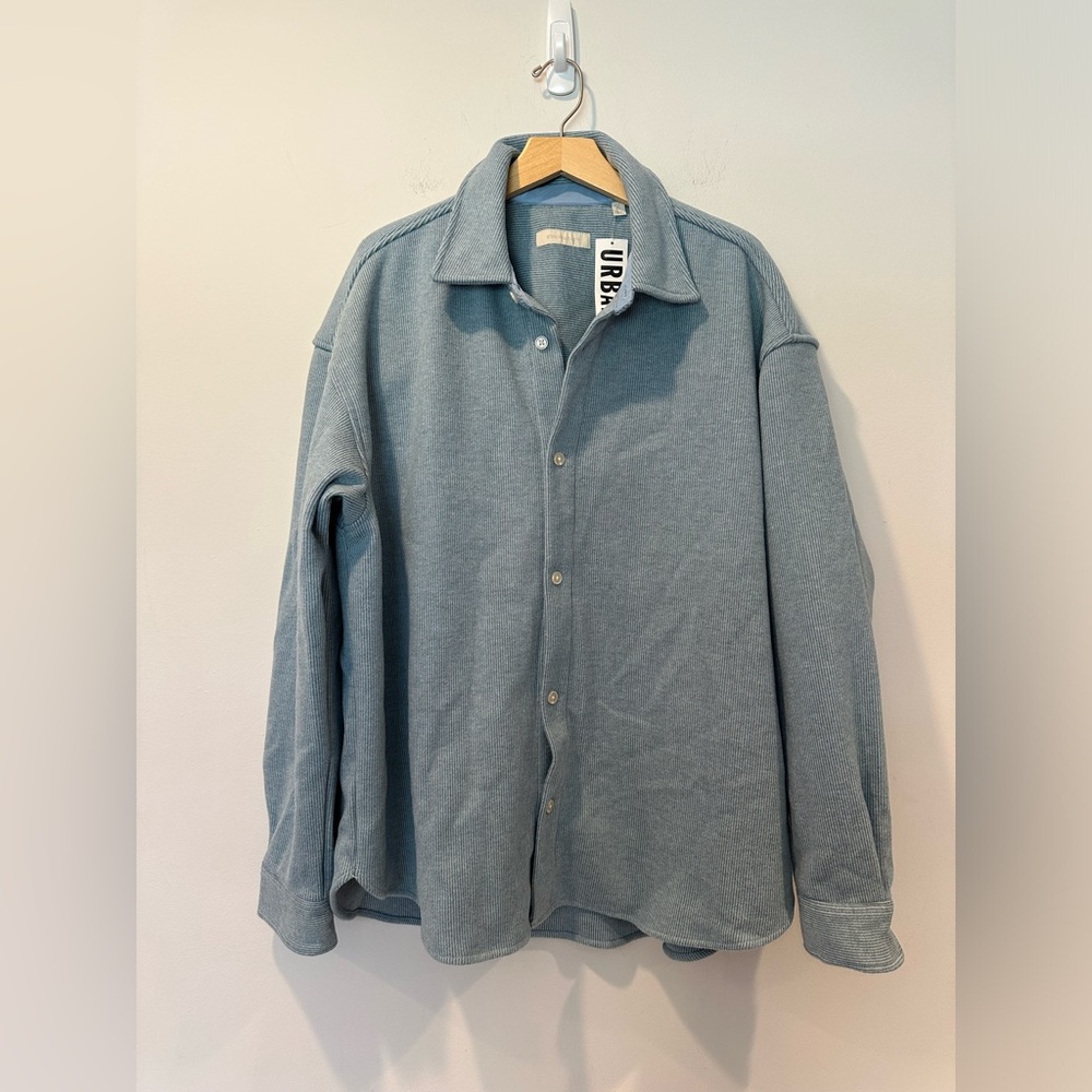 Standard/Cloth Men's Super Soft Shirt Jacket in Sky blue - Picture 7 of 8